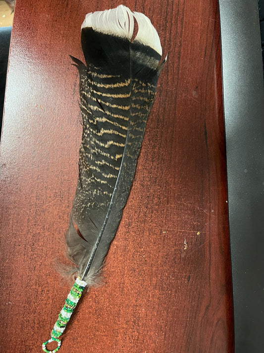 Large Beaded Feather